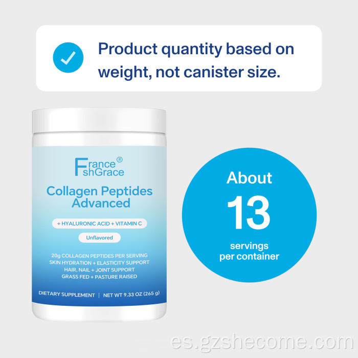 Los mejores péptidos de colágeno ácido hialurónico vitamina C polvo